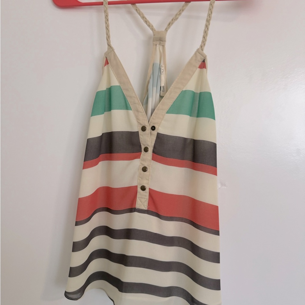 Stripped tank top blouse